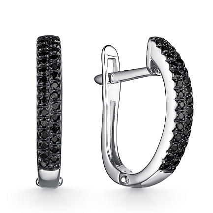 Серьги из белого золота с бриллиантами