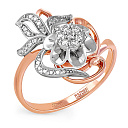 Кольцо из красного золота с бриллиантами