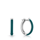 Серьги с английским замком из серебра с гранатом