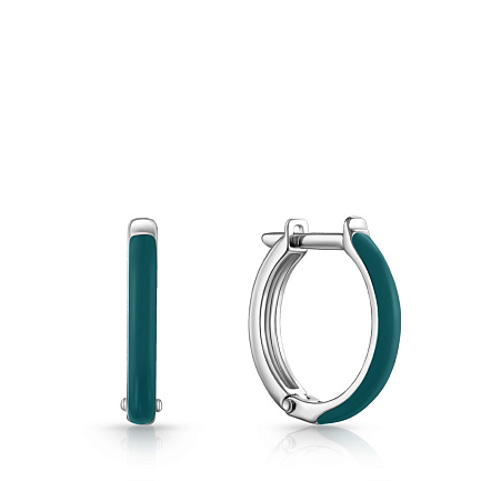 Серьги с английским замком из серебра с гранатом