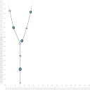 Колье из белого золота с топазами, плетение якорное