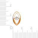 Подвеска из красного золота с бриллиантом