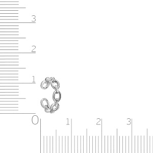 Серьга одиночная из серебра