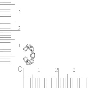 Серьга одиночная из серебра