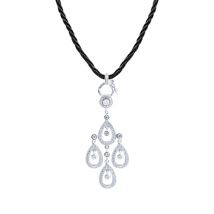 Подвеска из серебра с фианитом