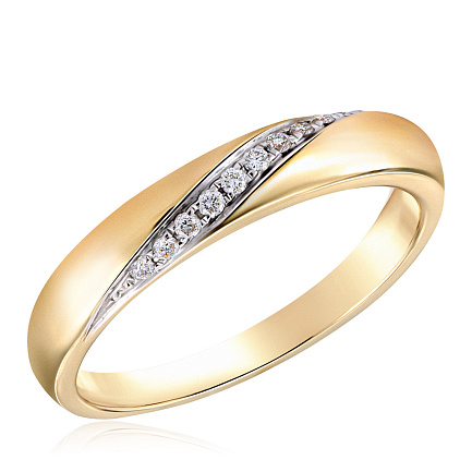 Кольцо из желтого золота с бриллиантами