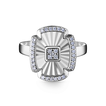 Кольцо из белого золота с бриллиантами