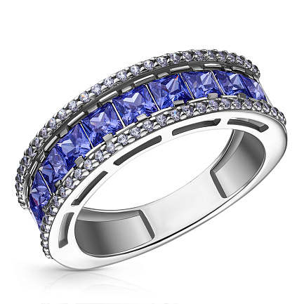 Кольцо из серебра с фианитом