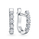 Серьги из белого золота с бриллиантами