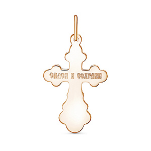 Крест из серебра с фианитом