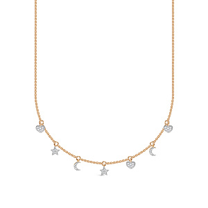 Колье из красного золота с бриллиантами