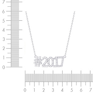 Колье из серебра с фианитом