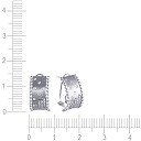 Серьги из серебра с фианитом