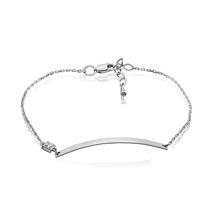 Браслет из белого золота с бриллиантом