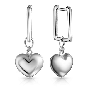 Серьги с английским замком из серебра