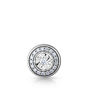 Подвеска из белого золота с бриллиантом