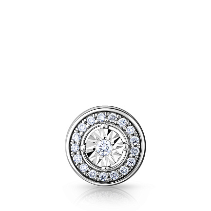 Подвеска из белого золота с бриллиантами