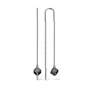 Серьги из серебра с ониксами