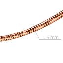 Цепь автомат из красного золота, плетение панцирное