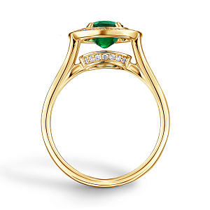 Кольцо из желтого золота с бриллиантами