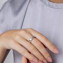 Кольцо из серебра с бриллиантом