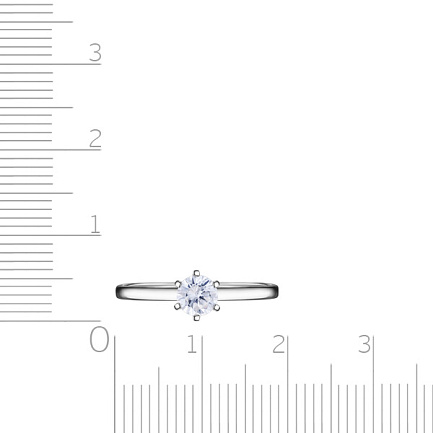 Кольцо из серебра с фианитом