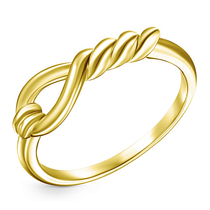 Кольцо из серебра с позолотой