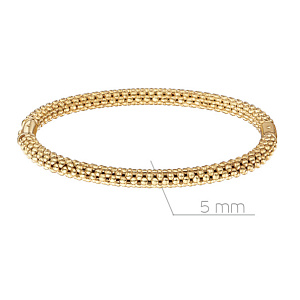 Браслет жесткий из серебра с позолотой