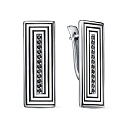 Серьги с английским замком из серебра