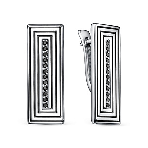 Серьги с английским замком из серебра