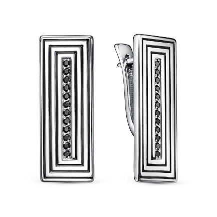 Серьги с английским замком из серебра