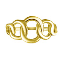 Кольцо из серебра с позолотой