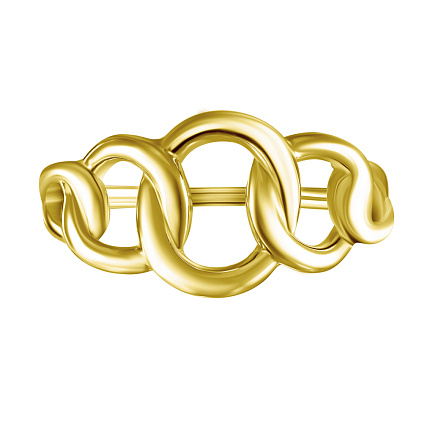 Кольцо из серебра с позолотой