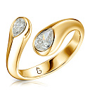 Кольцо из желтого золота с бриллиантами