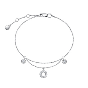 Браслет из белого золота с бриллиантом