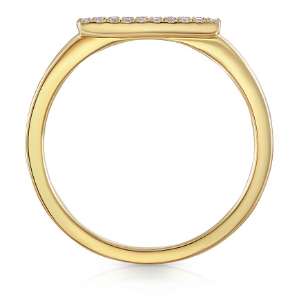 Кольцо из желтого золота с бриллиантами