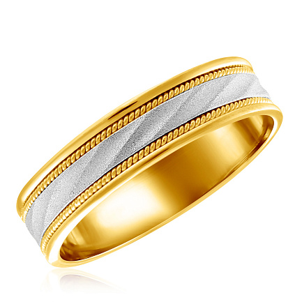 Кольцо обручальное из золота с эмалью