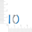 Серьги с английским замком из серебра с топазом