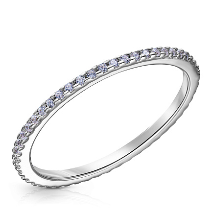 Кольцо из серебра с фианитом