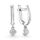 Серьги из белого золота с бриллиантами