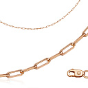 Цепь автомат из красного золота, плетение якорная с удлиненным звеном