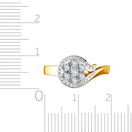 Кольцо из желтого золота с бриллиантами