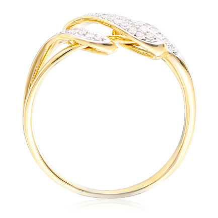 Кольцо из желтого золота с бриллиантами