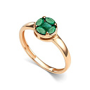 Кольцо из красного золота с изумрудами