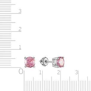 Серьги из серебра с цирконием