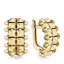 Серьги с английским замком из желтого золота