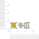 Серьги из серебра с фианитом