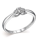 Кольцо из белого золота с бриллиантами