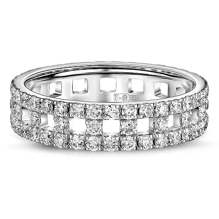 Кольцо из белого золота с бриллиантами