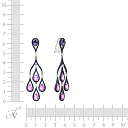 Серьги из золота с аметистами, бриллиантами